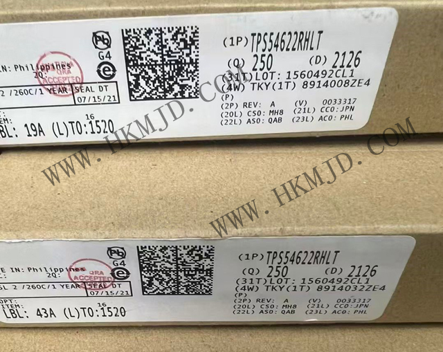 現(xiàn)貨供應TI TPS54622RHLT 同步 SWIFT? 降壓轉(zhuǎn)換器，采用 VQFN 封裝