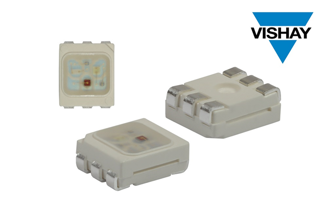 Vishay推出用于車內(nèi)照明、RGB顯示屏和背光的新款三色LED