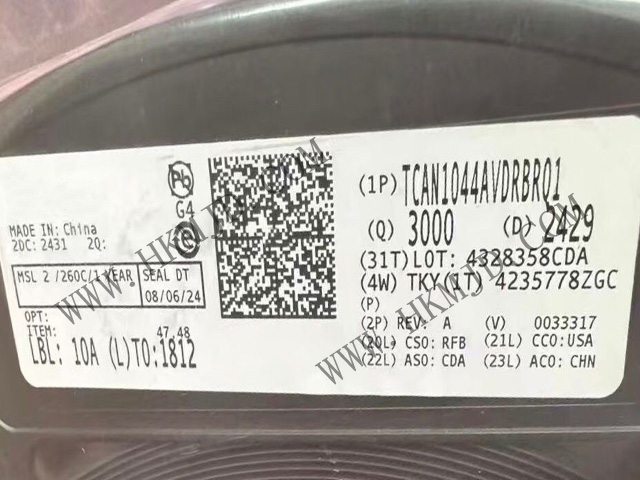 AEC-Q100認(rèn)證：供應(yīng)（TI）CAN收發(fā)器 TCAN1044AVDRBRQ1 汽車(chē)級(jí) CAN FD 收發(fā)器
