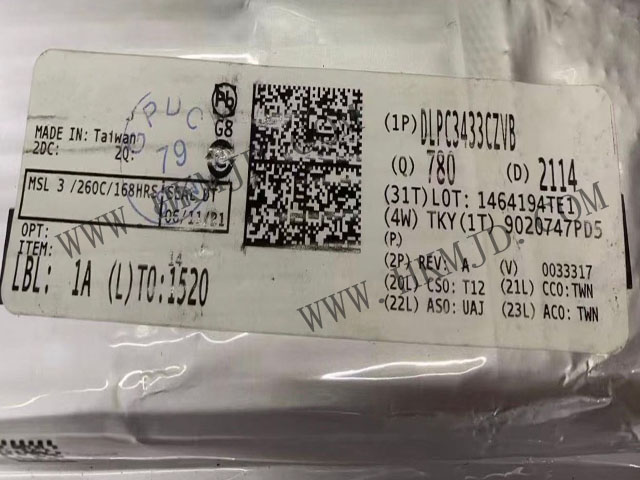供應(yīng)TI【DLPC3433CZVB】適用于 DLP3010 (0.3 720p) DMD 的 DLP? 顯示控制器