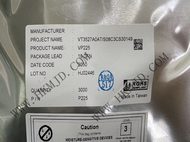 原裝現貨供應 VP225，一款由 VIA Labs 設計的 USB Type-C DFP CC 控制器